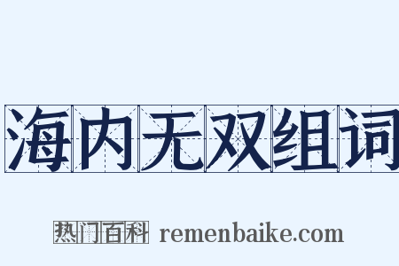 海内无双组词是什么意思的图片
